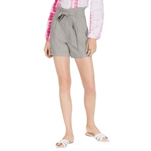 INC. Paper Bag Waist Linen Blend Shorts Core Fashion Size Large